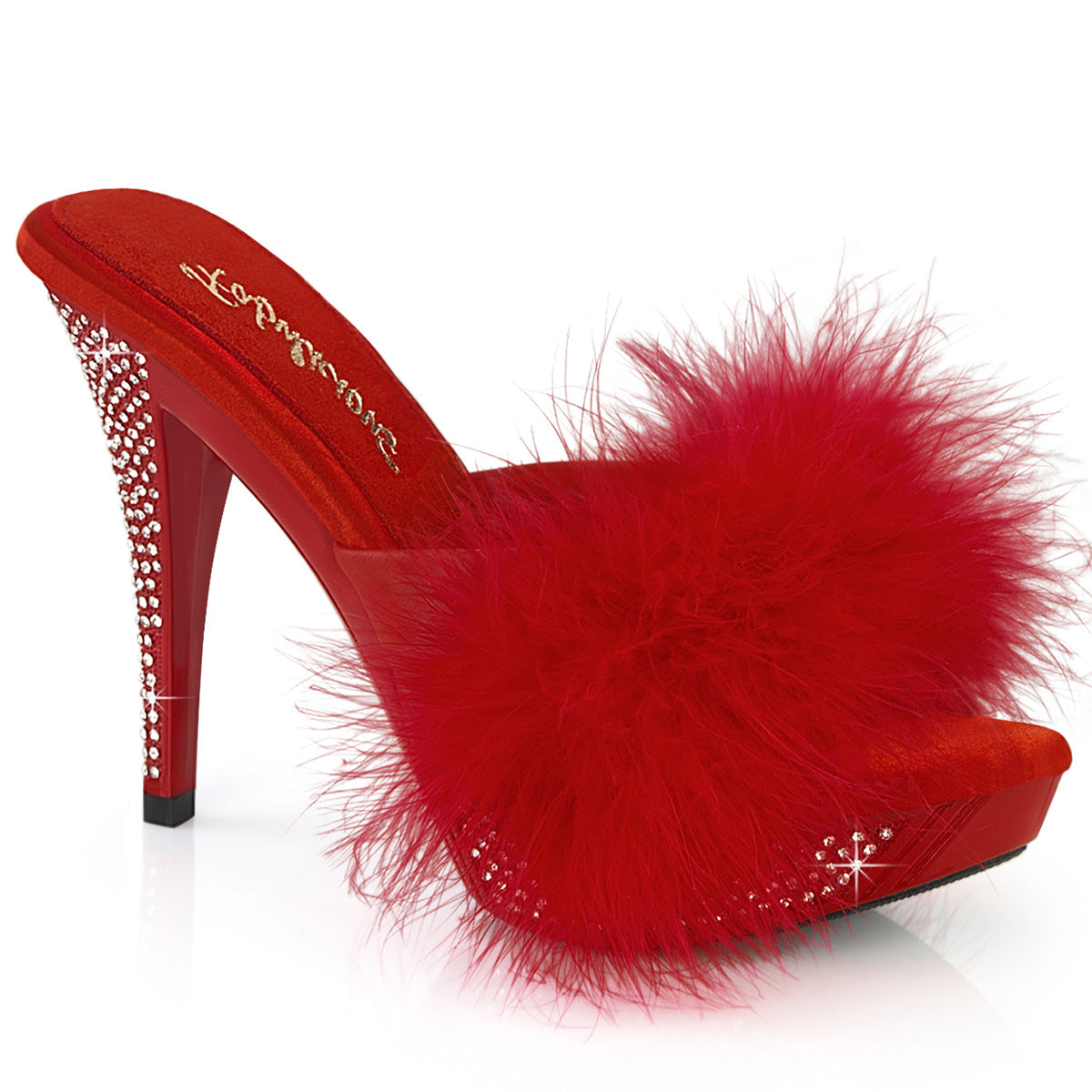 ぽ*ん様 BLUSHIN' N' CRUSHIN' MARABOU HEELS Sugar Thrillz Pink Marabou Fluff High Heel Platforms – Dolls